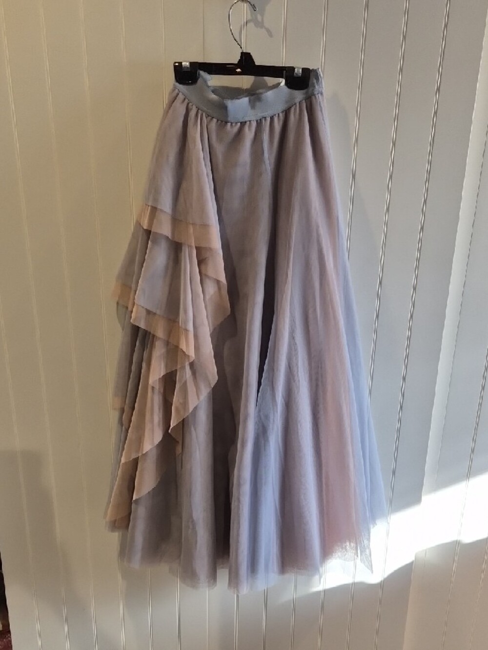 Anthropologie Layered Tulle Midi Skirt in Lavender and Blush - Picture 3 of 5